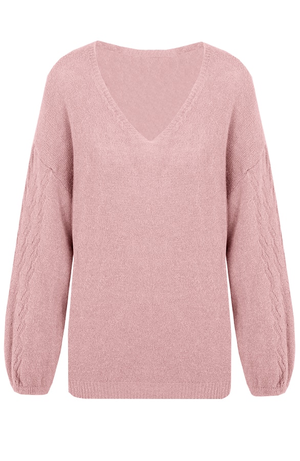 Soft V Trui Wanted Oud Roze – shoparchief