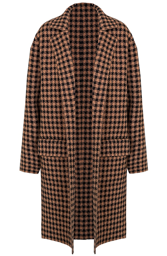 Stoffen Blazer Geblokt Camel – shoparchief