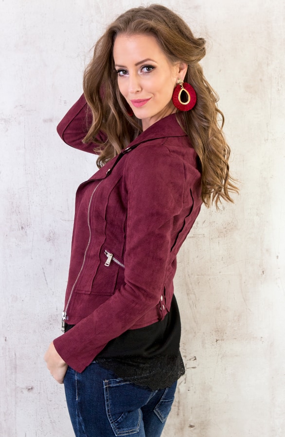 Oval Tassel Oorbellen Bordeaux – shoparchief, foto 2