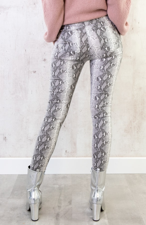 Coating Jeans Slangenprint Grijs – shoparchief, foto 4