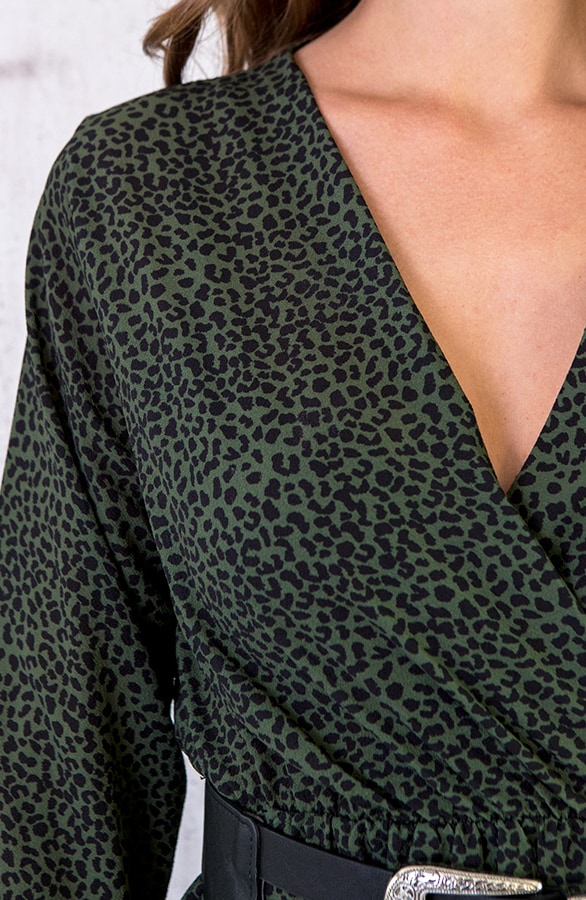 Leopard Jurk Legergroen – shoparchief, foto 7