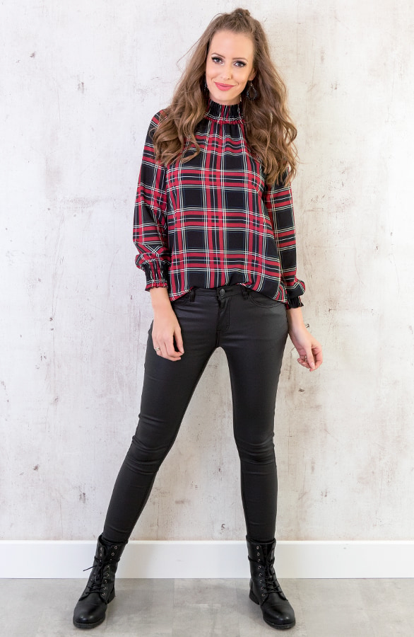 Ruiten Blouse Zwart – shoparchief, foto 3