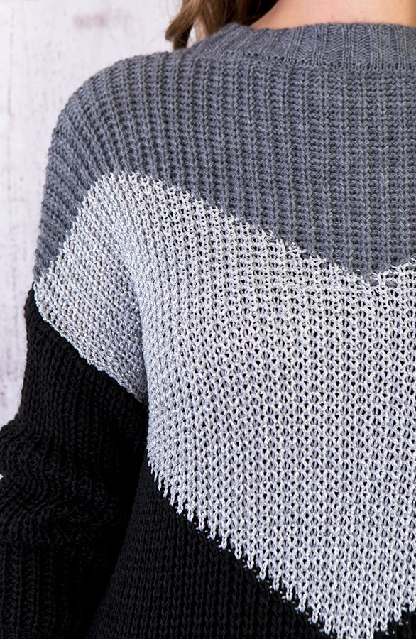 Gebreide V Tuniek Tricolore – shoparchief, foto 4