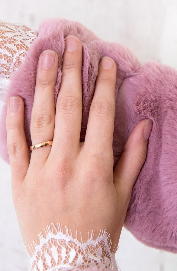 Fake Fur Jas Leer Oud Roze – shoparchief, foto 5