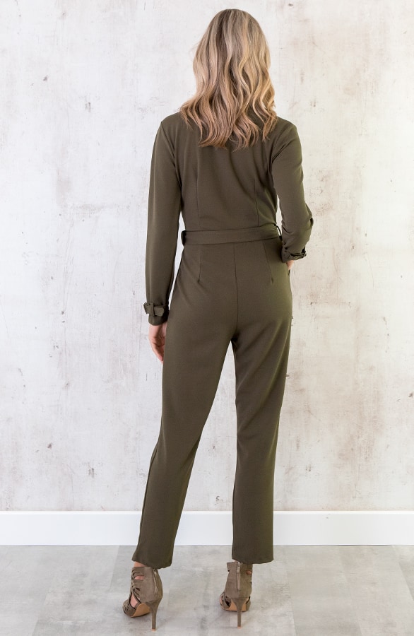 Button Jumpsuit Legergroen – shoparchief, foto 6