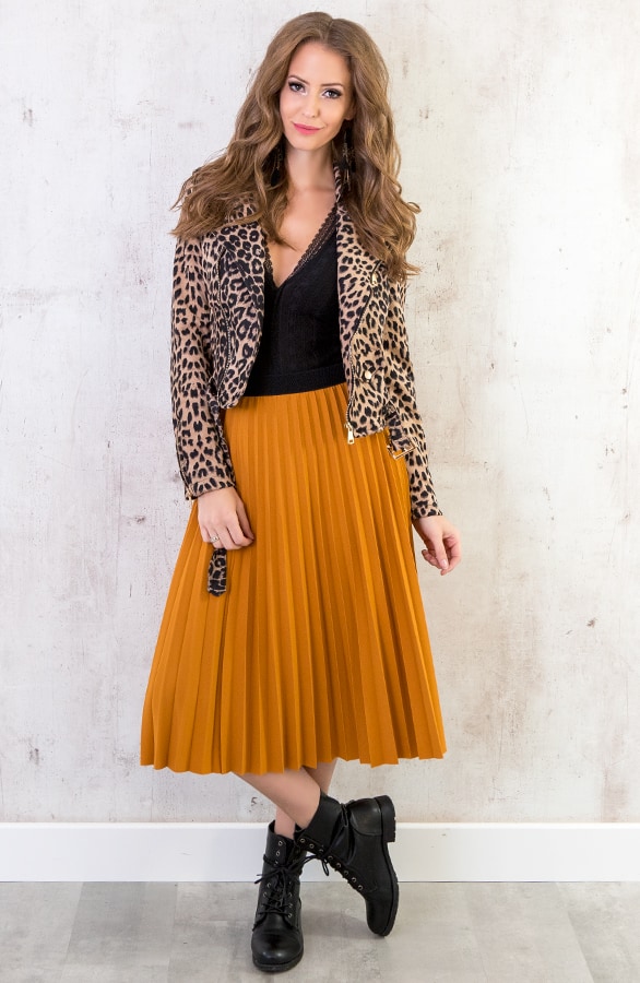 Plisse Rok Okergeel – shoparchief, foto 2