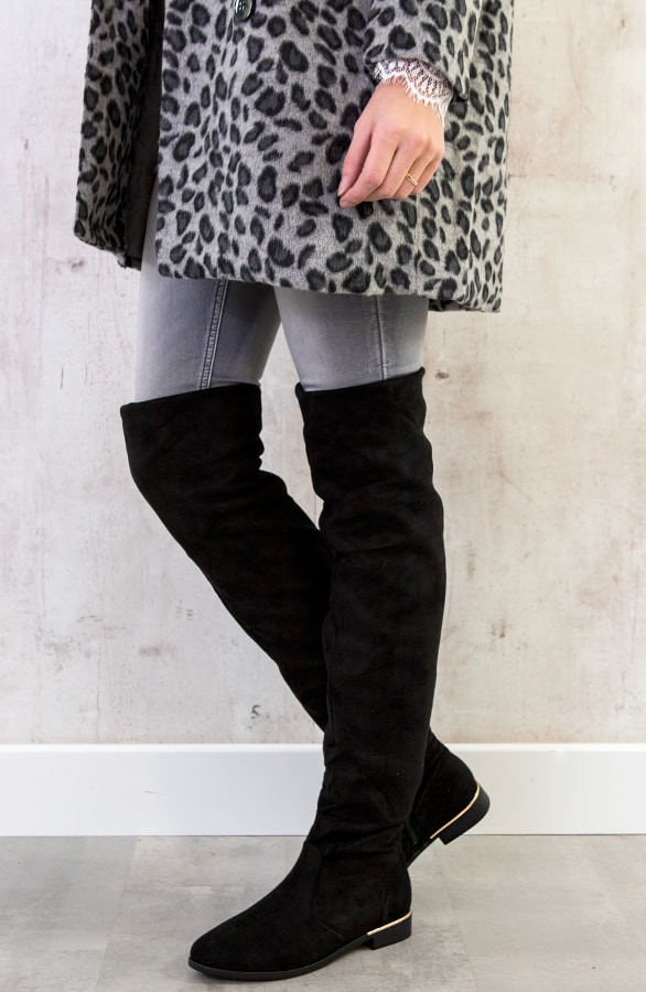 Overknee Laarzen High Exclusive Zwart – shoparchief, foto 3