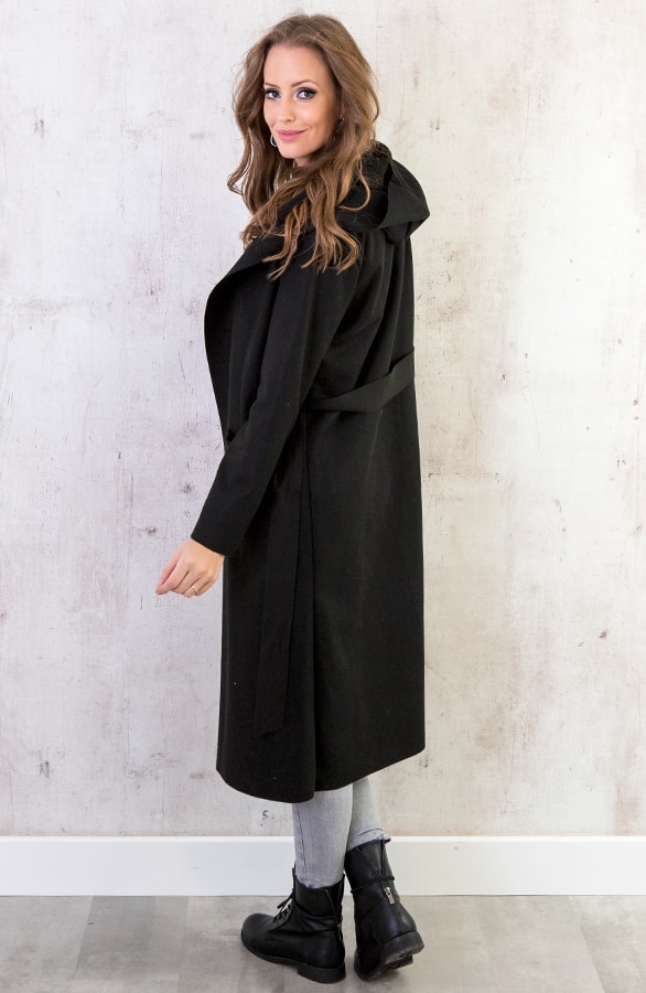 Wanted Coat Long Zwart – shoparchief, foto 4