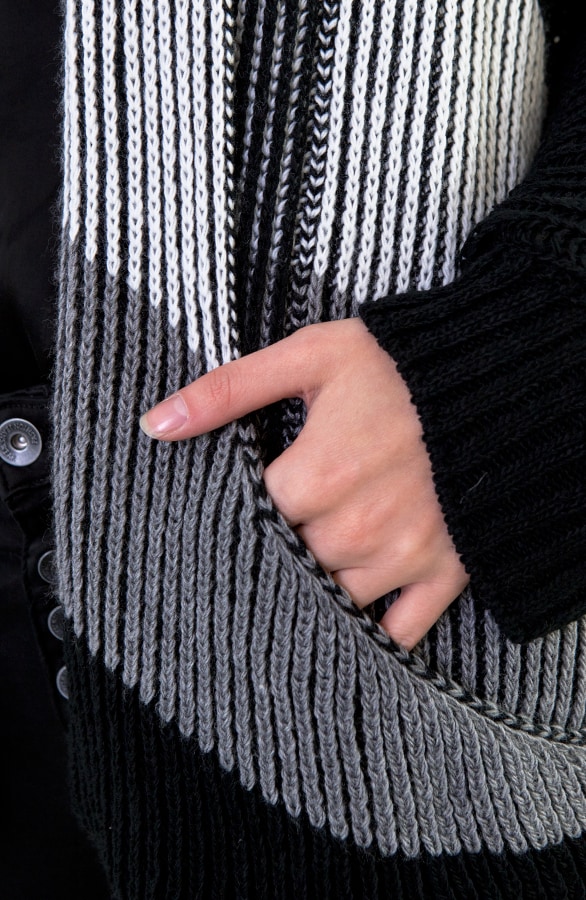 Oversized Tricolore Vest – shoparchief, foto 6
