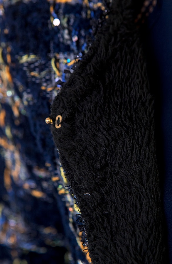 Tweed Blazer Geblokt Marineblauw – shoparchief, foto 5