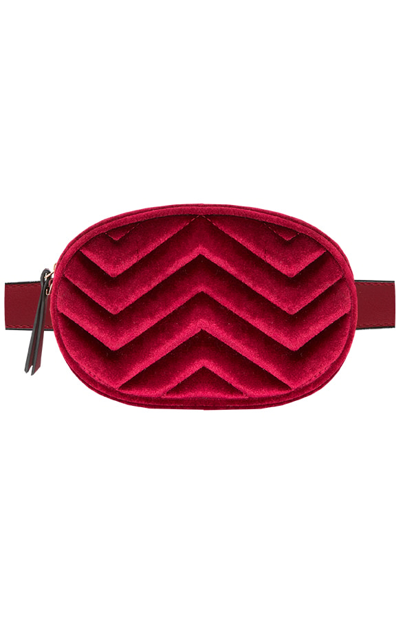 Bumbag Fluweel Bordeaux – shoparchief