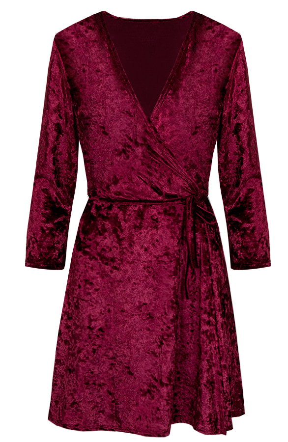 Fluwelen Jurk Bordeaux – shoparchief
