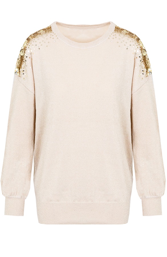 Pailletten Trui Metallic Goud – shoparchief