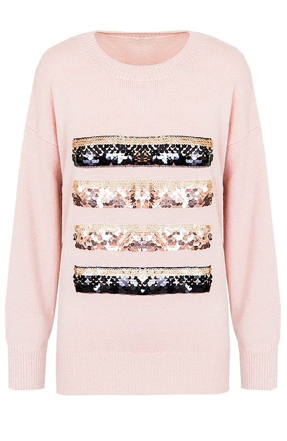 Pailletten Trui Roze – shoparchief