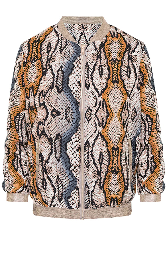Slangenprint Bomber Jacket – shoparchief