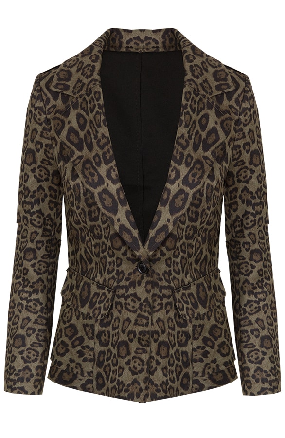 Suede Panter Blazer Legergroen – shoparchief