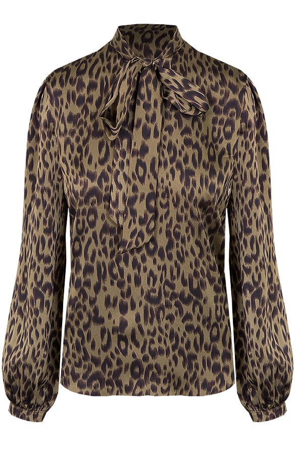 Zijde Panter Blouse Army – shoparchief