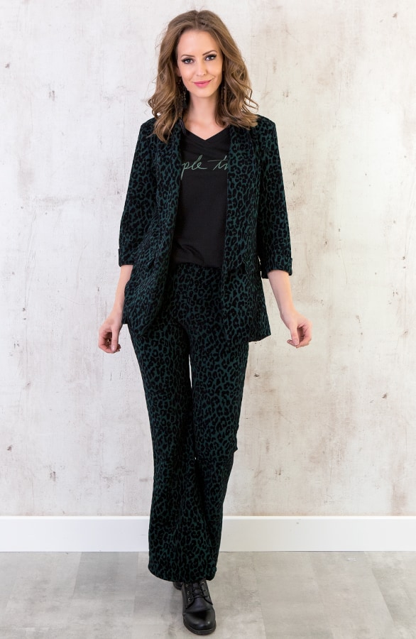 Fluwelen Panter Broek Groen – shoparchief, foto 7