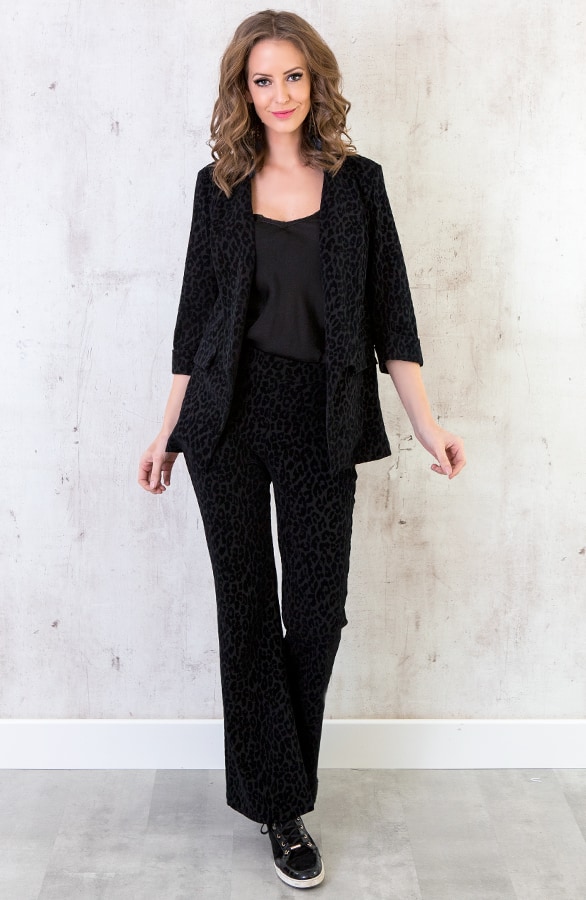 Fluwelen Panter Broek Zwart – shoparchief, foto 5