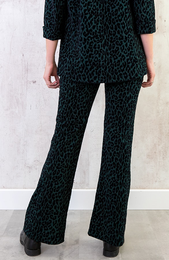 Fluwelen Panter Broek Groen – shoparchief, foto 4