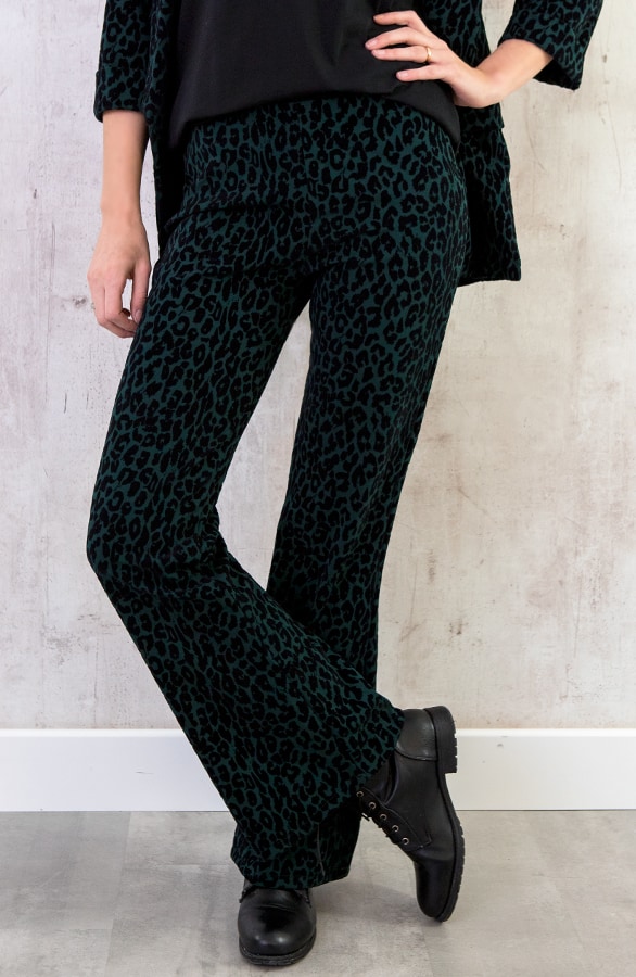 Fluwelen Panter Broek Groen – shoparchief, foto 2