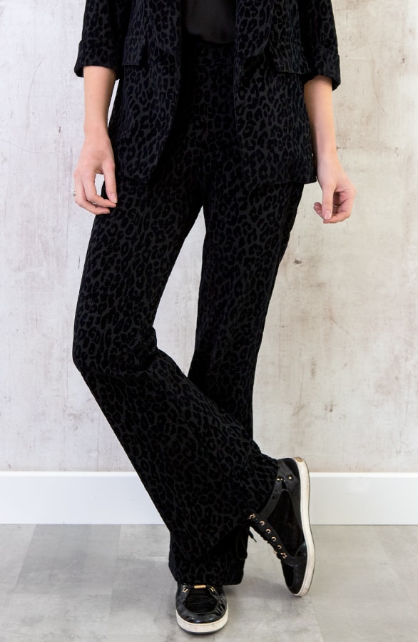 Fluwelen Panter Broek Zwart – shoparchief, foto 2