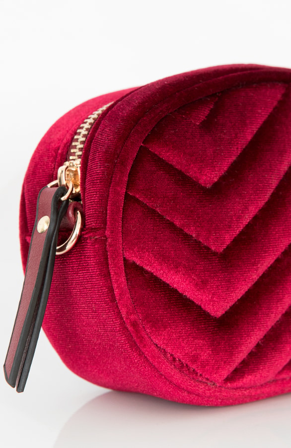 Bumbag Fluweel Bordeaux – shoparchief, foto 2