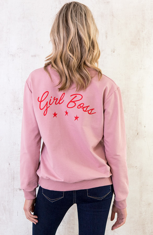 Girl Boss Sweater Oud Roze – shoparchief, foto 2