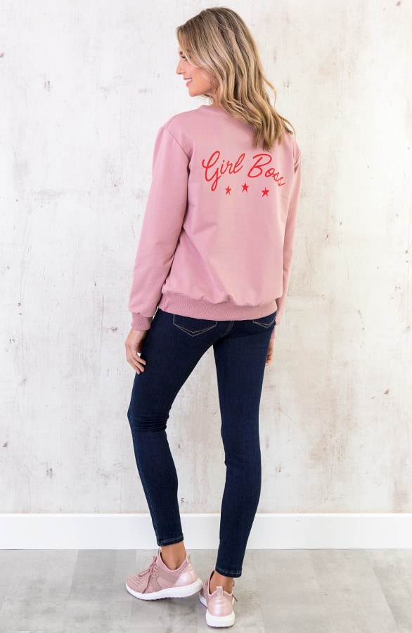 Girl Boss Sweater Oud Roze – shoparchief, foto 5