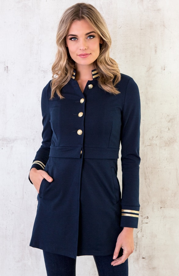 Button Blazer Lang Marine – shoparchief, foto 4