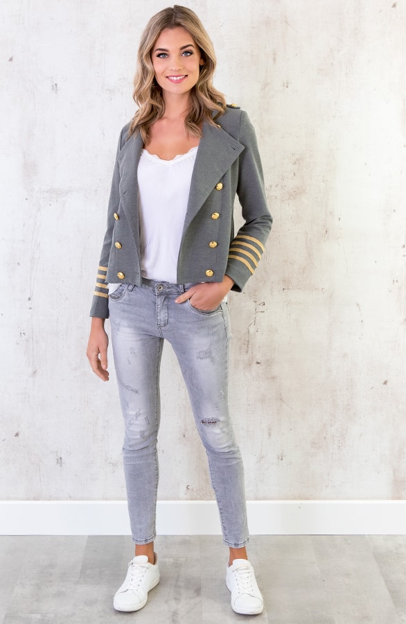 Marant Button Blazer Grijs – shoparchief, foto 3