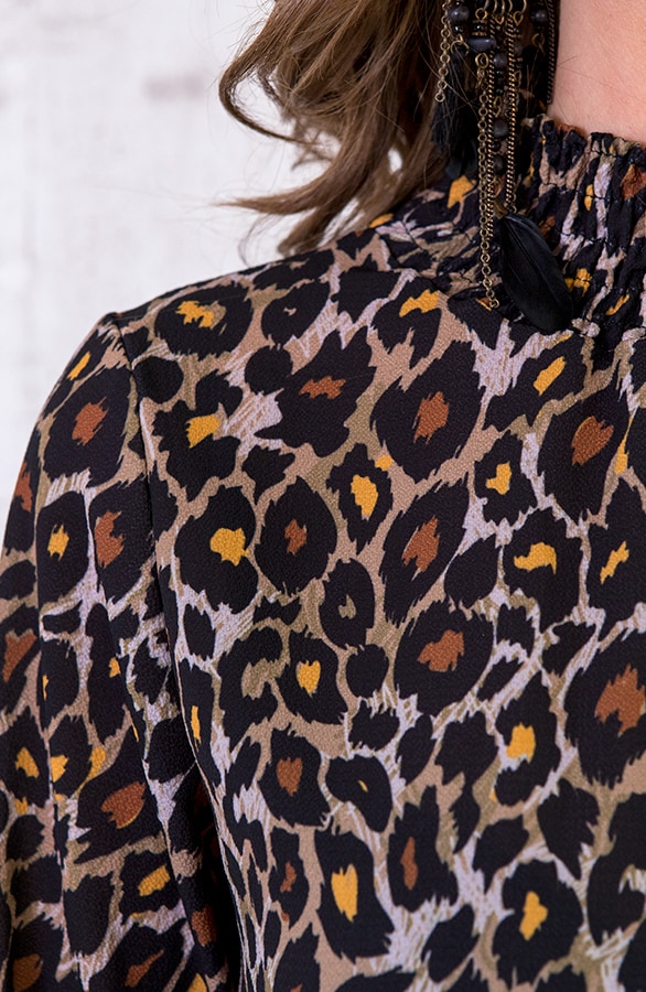 Panter Blouse Col Bruin – shoparchief, foto 7