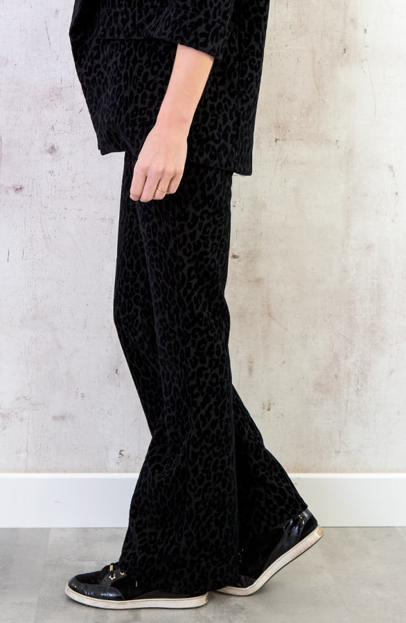 Fluwelen Panter Broek Zwart – shoparchief, foto 3