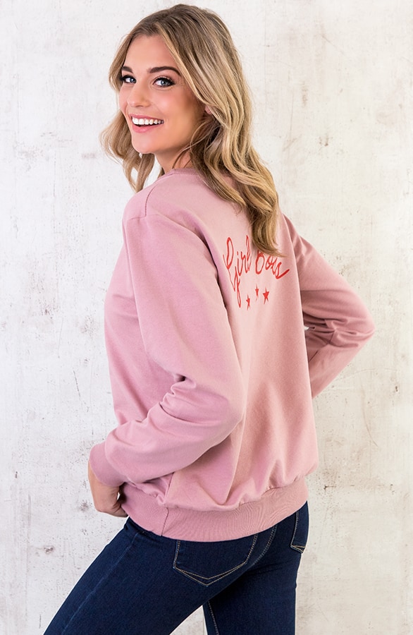 Girl Boss Sweater Oud Roze – shoparchief, foto 3