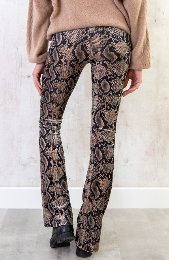 Slangenprint Flared Broek – shoparchief, foto 4