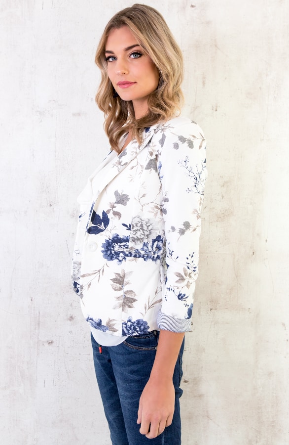 Bloemen Jasje Blauw Grijs – shoparchief, foto 5