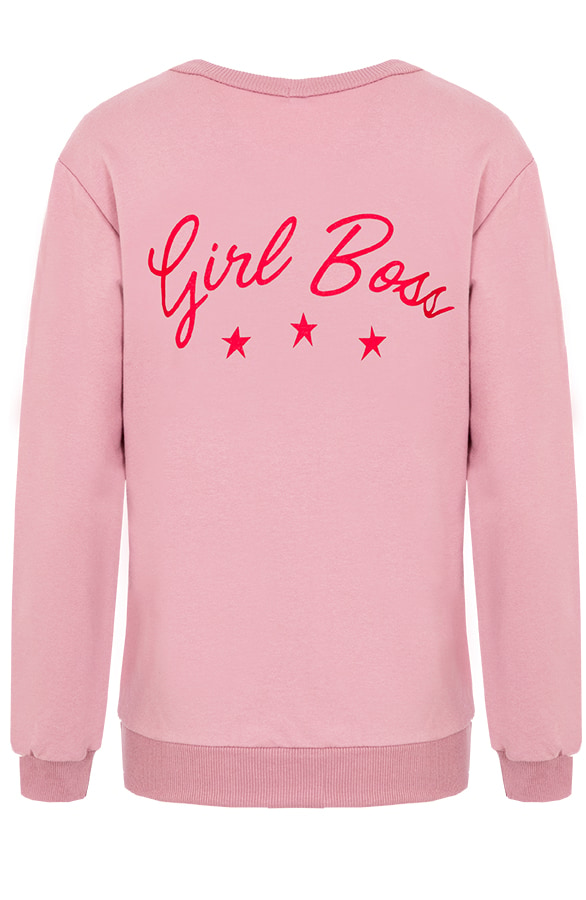 Girl Boss Sweater Oud Roze – shoparchief