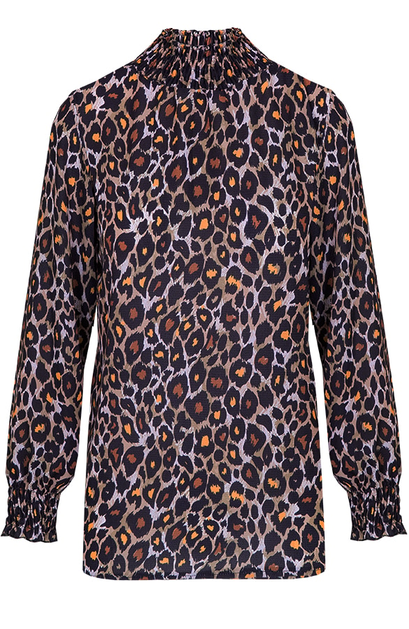 Panter Blouse Col Bruin – shoparchief