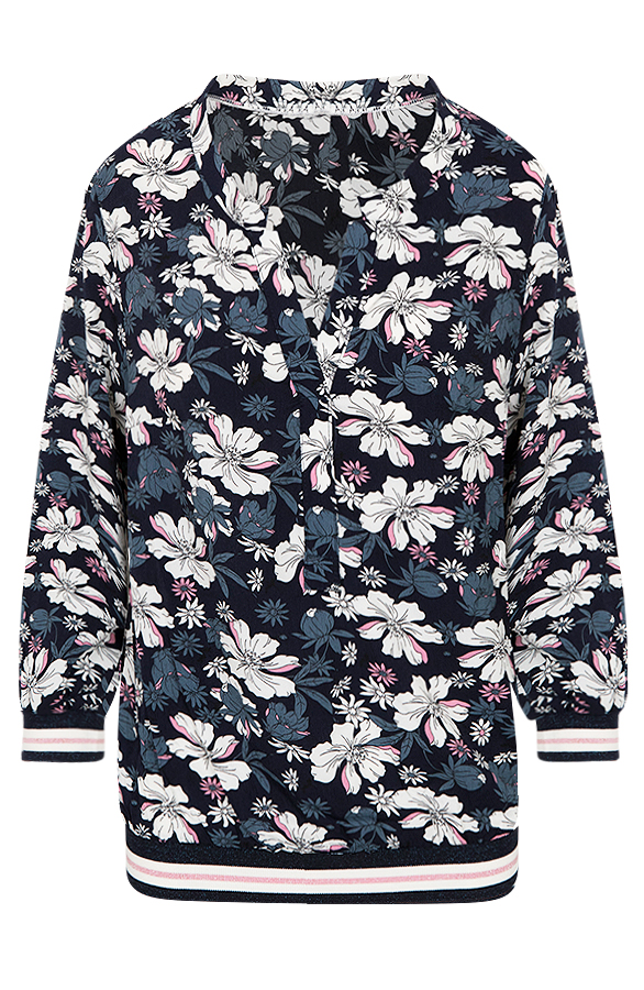 Bloemen Bies Blouse Marine – shoparchief, foto 6