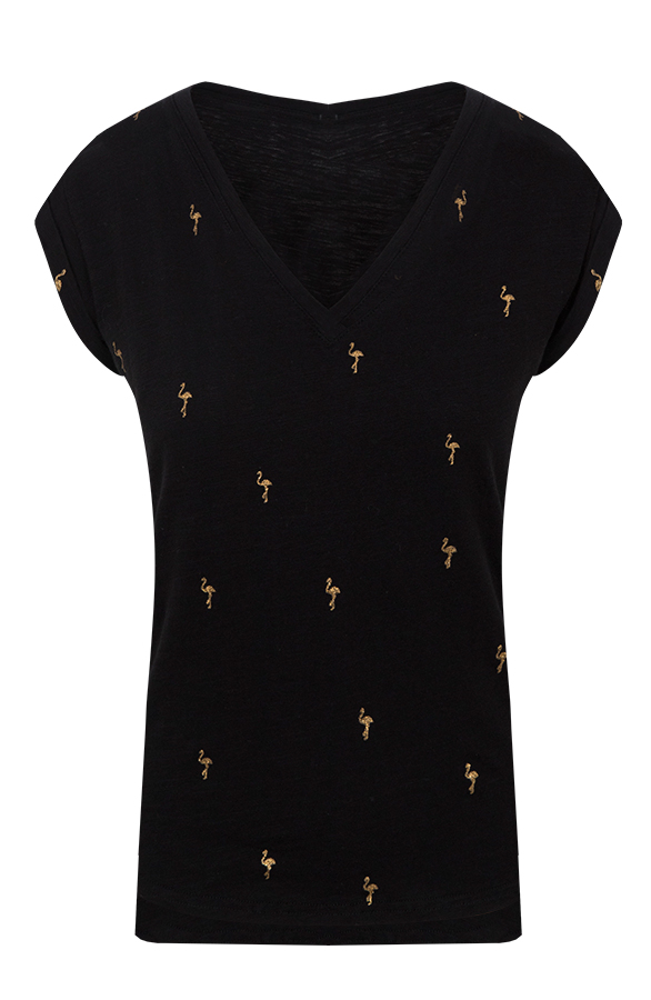 Flamingo Top V Zwart – shoparchief