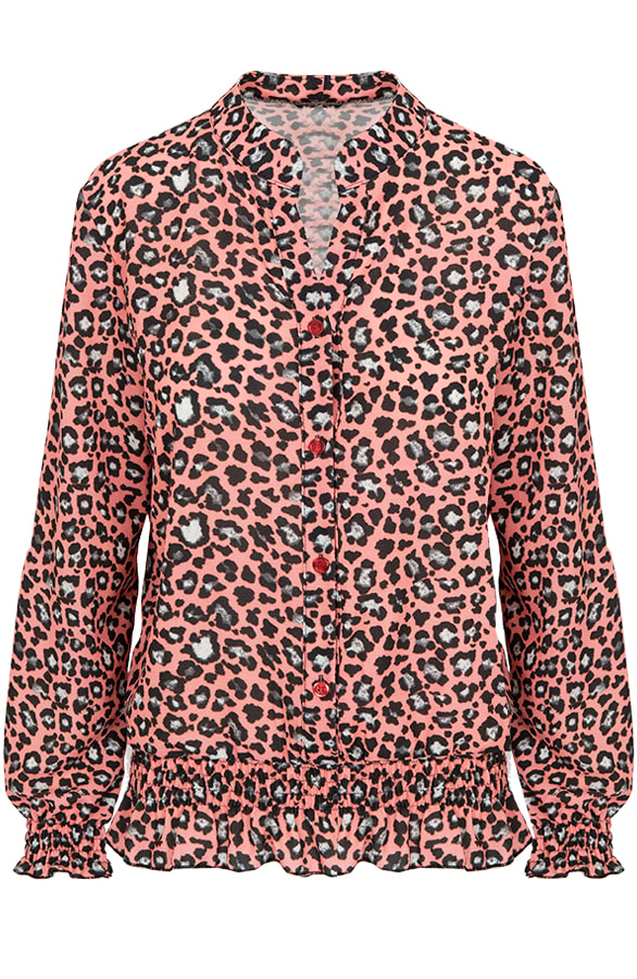 Musthave Panter Blouse Koraal – shoparchief