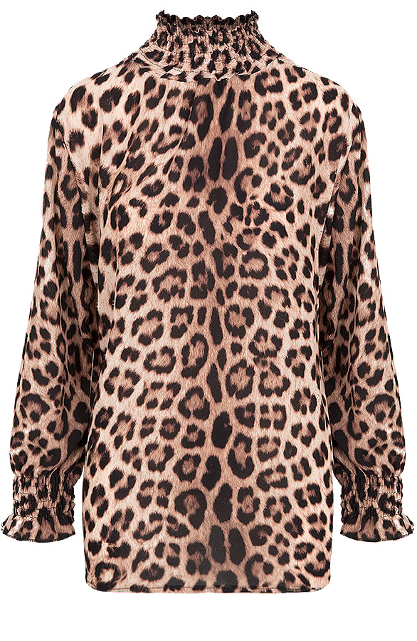 Panter Oversized Blouse Bruin – shoparchief