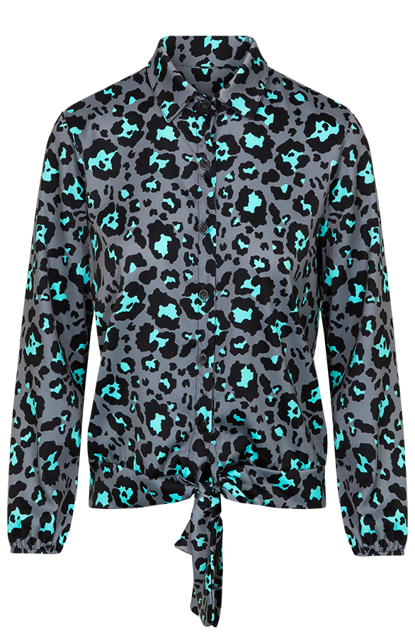 Panter Strik Blouse Grijs – shoparchief