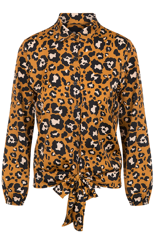 Panter Strik Blouse Oker – shoparchief