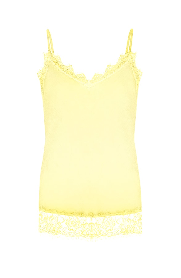 Romance Lace Top Pastelgeel – shoparchief