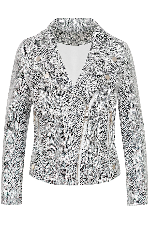 Slangenprint Biker Jacket – shoparchief