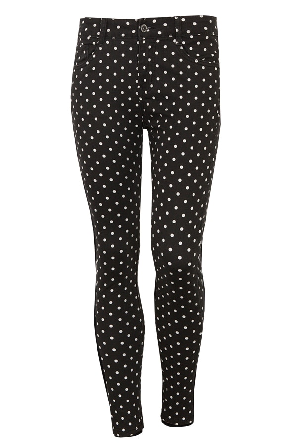 Stippen Skinny Jeans Zwart – shoparchief