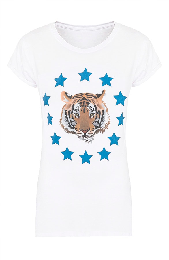 Tiger Star Top Blauw – shoparchief