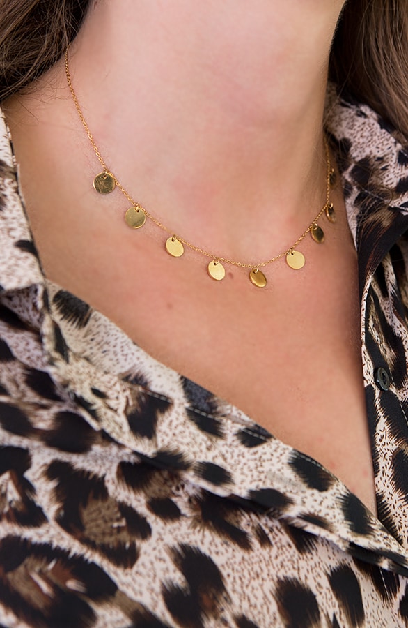 Coins Ketting Minimal Goud – shoparchief, foto 2