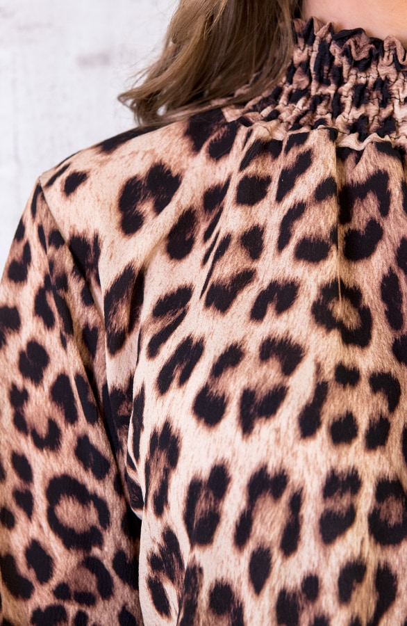 Panter Oversized Blouse Bruin – shoparchief, foto 4